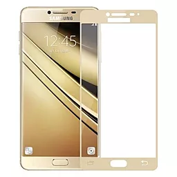 Защитное стекло 1TOUCH Full Glue для Samsung Galaxy A710 2016 (без упаковки) Gold