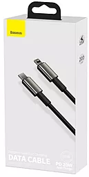 USB PD Кабель Baseus Tungsten Gold 2M USB Type-C - Lightning Cable Black (CATLWJ-A01) - мініатюра 4