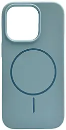 Чехол Silicone Case Full Fine Ring MagSafe для Apple iPhone 15 Pro Max Sky Blue - фото Чехол Silicone Case Full Fine Ring MagSafe для Apple iPhone 15 Pro Max Sky Blue