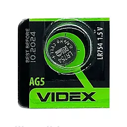 Батарейки Videx SR754W (393) (309) (AG5) 1шт 1.5 V