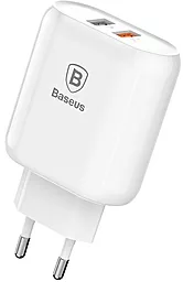 Сетевое зарядное устройство с быстрой зарядкой Baseus Bojure Series 23w QC3.0 2xUSB-A ports charger white (CCALL-AG02) - фото Сетевое зарядное устройство с быстрой зарядкой Baseus Bojure Series 23w QC3.0 2xUSB-A ports charger white (CCALL-AG02)