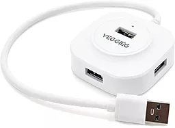 USB хаб Veggieg 4-in-1 white (V-U3403) - фото USB хаб Veggieg 4-in-1 white (V-U3403)