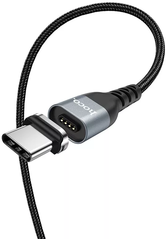 Кабель Hoco U96 Traveller Magnetic Charging Data USB-A - Type-C 15w 3a 1м cable Black - фото 3