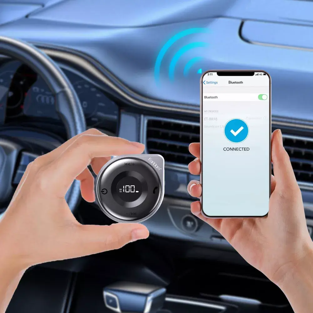 Bluetooth адаптер Earldom ET-BR18 BT5.2 Audio Receiver gray - фото 4