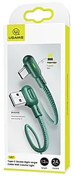 Кабель Usams U57 Dual Right-Angle USB-A - Type-C 10w 1.2м cable Green - миниатюра 4 Кабель Usams U57 Dual Right-Angle USB-A - Type-C 10w 1.2м cable Green - миниатюра 4