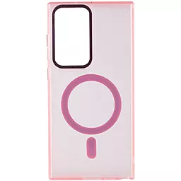 Чохол Epik TPU Lyon frosted with MagSafe для Samsung Galaxy S23 Ultra Pink