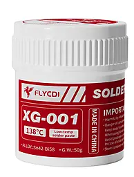 BGA паста FLYCDI (Sn42Bi58) XG-001 50 г в пластиковой емкости - фото BGA паста FLYCDI (Sn42Bi58) XG-001 50 г в пластиковой емкости