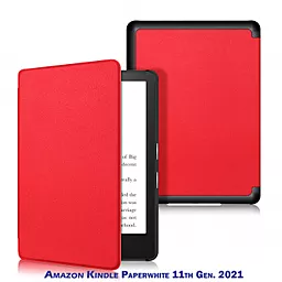 Чехол для планшета BeCover Smart Case для Amazon Kindle Paperwhite 11th Gen. 2021 Red (707207) - фото Чехол для планшета BeCover Smart Case для Amazon Kindle Paperwhite 11th Gen. 2021 Red (707207)
