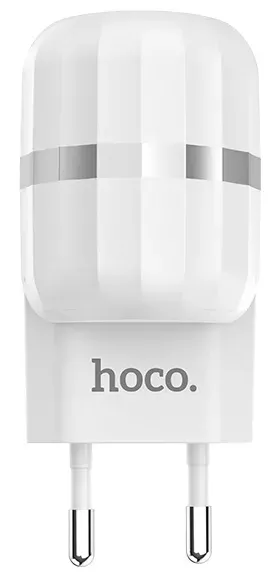 Мережевий зарядний пристрій Hoco C41A Wisdom 2.4a 2xUSB-A ports charger + micro USB cable white - фото 6