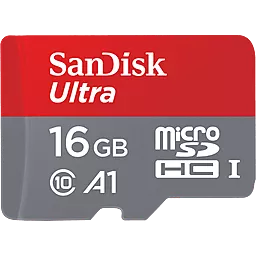 Карта пам'яті SanDisk microSDHC 16GB Ultra Class 10 UHS-I A1 (SDSQUAR-016G-GN6MN)