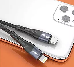 Кабель MOXOM USB Type - Lightning 30w 3a 1м PD сable Black (MX-CB34) - миниатюра 2 Кабель MOXOM USB Type - Lightning 30w 3a 1м PD сable Black (MX-CB34) - миниатюра 2