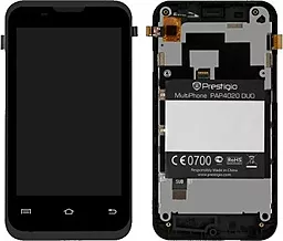 Дисплей Prestigio MultiPhone 4020 Duo з тачскріном і рамкою, Black