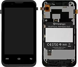 Дисплей Prestigio MultiPhone 4020 Duo с тачскрином и рамкой, Black - фото Дисплей Prestigio MultiPhone 4020 Duo с тачскрином и рамкой, Black