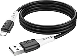 Кабель USB Hoco X82 Silicone Lightning Cable Black - миниатюра 3