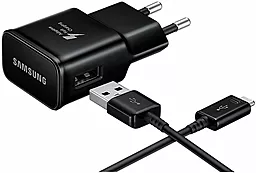 Сетевое зарядное устройство с быстрой зарядкой Samsung Fast Charge + Type-C USB Cable Black (EP-TA200)