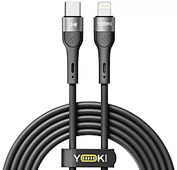 Кабель Yoki YK-EX11 EXTRA USB Type-C - Lightning 30w 3a 2м PD сable Black - фото Кабель Yoki YK-EX11 EXTRA USB Type-C - Lightning 30w 3a 2м PD сable Black