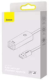 Мережева карта Baseus Lite Series Ethernet Adapter USB-C - RJ45 1000Mbps White (WKQX000302) - мініатюра 5