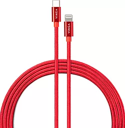 Кабель USB PD Vinga Nylon 20W USB Type-C - Lightning Cable Red (VCDCCLM531)