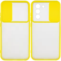 Чехол Epik Camshield mate TPU со шторкой для камеры для Samsung Galaxy S21 FE Желтый