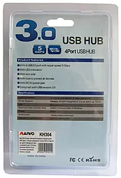 USB Type-C хаб Maiwo Type-C to USB 3.0 4-ports Black (KH304) - мініатюра 5