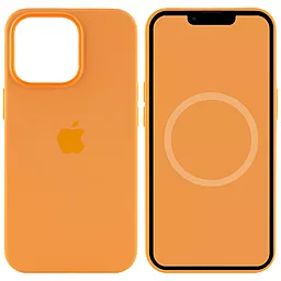 Чохол Apple Silicone Case Full with MagSafe and SplashScreen для Apple iPhone 13 Pro  Marigold