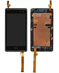 Дисплей HTC Desire 600 с тачскрином и рамкой, Black