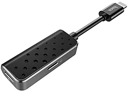 Аудио-переходник Hoco LS12 Dual Lightning black