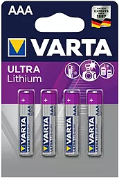Батарейки Varta AAA / FR03 Ultra Lithium 4шт 1.5 V