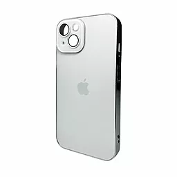 Чехол AG Glass Sapphire Frame MagSafe Logo for Apple iPhone 14  White