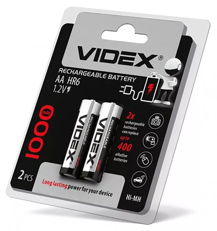 Аккумулятор Videx AA (R6) 1000mAh 2шт (23460) - фото 1