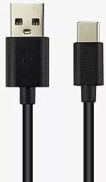 Кабель Canyon USB-A - Type-C 12w 2.4a 1м cable Black (CNE-USBC1B)