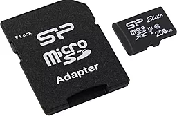 Карта памяти Silicon Power MicroSDXC 256GB Class 10 UHS-I U1 + SD-адаптер (SP0256GBSTXBU1V10SP)