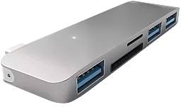Мультипортовый USB Type-C хаб Satechi 3-in-1 Combo Hub Space Gray (ST-TCUHM)