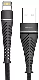 Кабель WUW X113 USB-A - Lightning 12w 2.4a 1.2м cable Black - фото Кабель WUW X113 USB-A - Lightning 12w 2.4a 1.2м cable Black