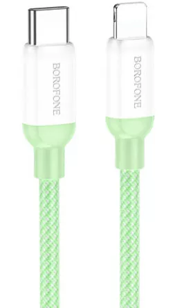 Кабель Borofone BX68 USB Type-C - Lightning 20w 3a 2м PD сable Green - фото 1