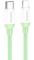 Кабель Borofone BX68 USB Type-C - Lightning 20w 3a 2м PD сable Green - фото Кабель Borofone BX68 USB Type-C - Lightning 20w 3a 2м PD сable Green