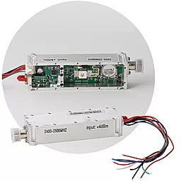 Підсилювач сигналу 2400-2500 MHz, без генератора частот, 50W, input - 3~5dbm, 47±1 dBm, SMA-F - N-KF - фото Підсилювач сигналу 2400-2500 MHz, без генератора частот, 50W, input - 3~5dbm, 47±1 dBm, SMA-F - N-KF