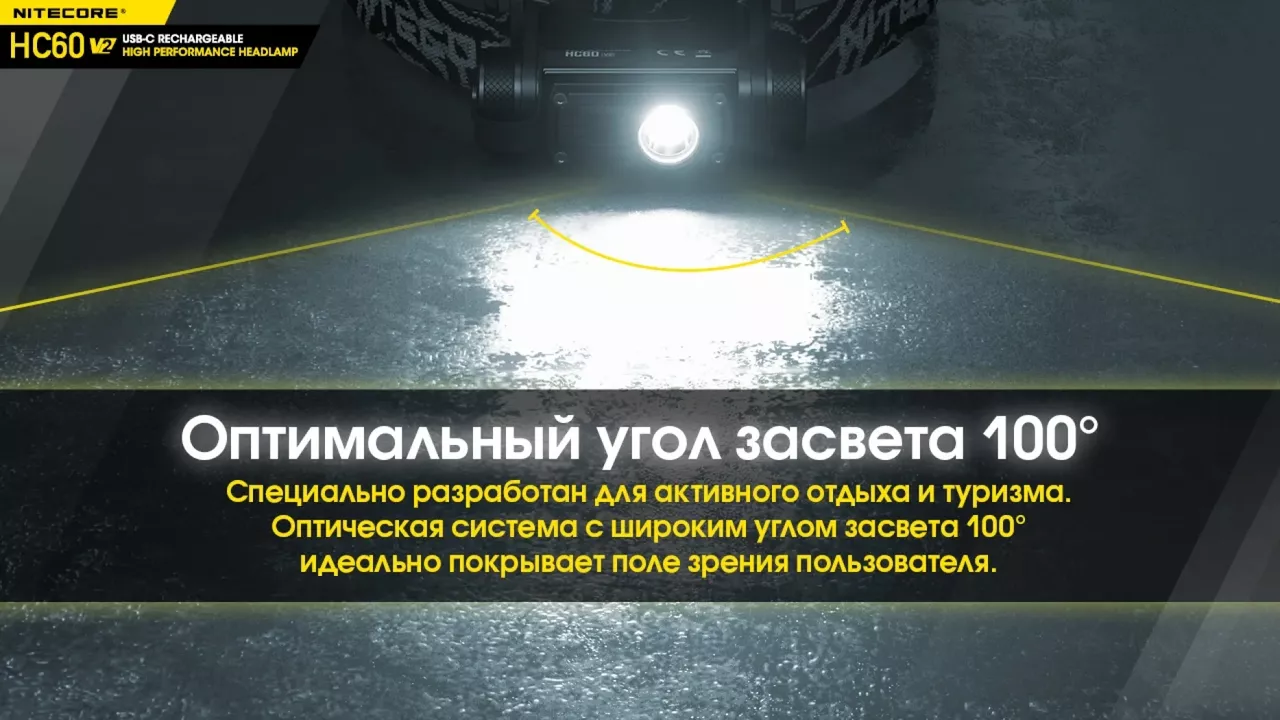 Налобный фонарик Nitecore HC60 V2 (6-1211_V2) (1x18650, 2xCR123, 2xRCR123) - фото 11