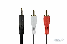 Аудио кабель Atcom Aux mini Jack 3.5 mm - 2хRCA M/M Cable 0.8 м black (10810) - миниатюра 3