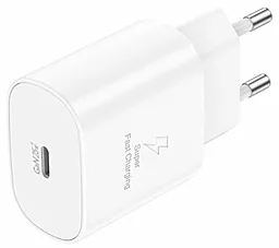 Сетевое зарядное устройство Foneng EU51 25w PD USB-C fast charger + USB-C to USB-C cable white (EU51-CH-W) - фото Сетевое зарядное устройство Foneng EU51 25w PD USB-C fast charger + USB-C to USB-C cable white (EU51-CH-W)