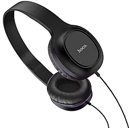 Навушники Hoco W24 Enlighten Black/Purple - мініатюра 3