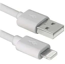 Кабель Defender ACH01-03BH USB-A - Lightning 10.5w 1м cable white - фото Кабель Defender ACH01-03BH USB-A - Lightning 10.5w 1м cable white