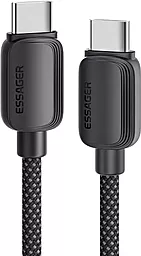 Кабель Essager Breeze USB Type-C - Type-C 100w 5a 2м PD cable Black (EXCTT1-WLA01-P) - фото Кабель Essager Breeze USB Type-C - Type-C 100w 5a 2м PD cable Black (EXCTT1-WLA01-P)