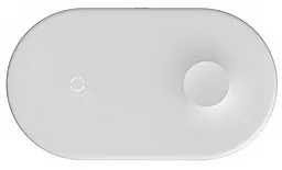 Беспроводная док-станция Baseus 2-i-1 2a wireless charger pad white (wX2IN1P20-02) - фото Беспроводная док-станция Baseus 2-i-1 2a wireless charger pad white (wX2IN1P20-02)
