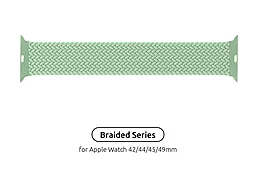 Змінний ремінець для розумного годинника ArmorStandart Braided Solo Loop для Apple Watch 42mm, 44mm, 45mm, 49mm Mint Size 10 (172 mm) (ARM64912)
