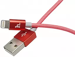 USB Кабель Hoco UPL09 Metal Carbon Lightning Cable Red
