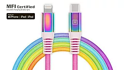 USB PD Кабель REAL-EL USB Type-C - Lightning CableRainbow (4743304104710)