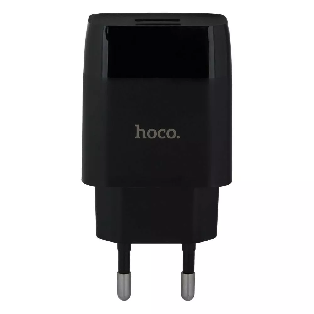 Сетевое зарядное устройство Hoco C73A 2.4a 2xUSB-A ports charger black - фото 1