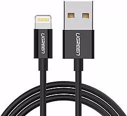 Кабель USB Ugreen US155 12W 2.4A 2M Lightning Cable Black (80823)