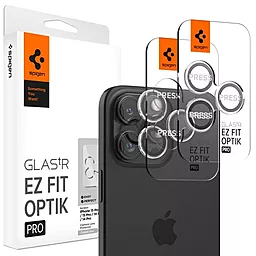 Защитное стекло Spigen EZ Fit Optik Pro на камеру для Apple iPhone 15 Pro, iPhone 15 Pro Max (2 шт.) Clear (AGL06914)